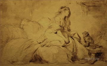 Jean Baptiste Simeon Chardin Painting - Oh If he were only as faithful to me Jean Baptiste Simeon Chardin